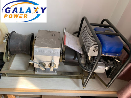 Mesin gas berkecepatan tinggi poros digerakkan 5 ton mesin bensin Powered kabel menarik winch