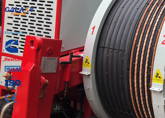 77kw 103hp Mesin imported Hidrolik Tensioner Max Ketegangan Intermiten 2x45 / 1x90kN Peralatan Merangkai