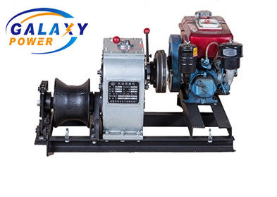 Mesin gas berkecepatan tinggi poros digerakkan 5 ton mesin bensin Powered kabel menarik winch