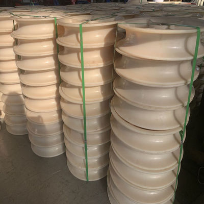 Memuat Blok Merangkai Konduktor Tiga Roda Tiga Nilon 40KN 660x100mm