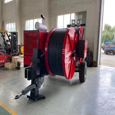 Warna Merah Tahan Lama Diesel Max 2x40KN Overhad Line Strinnging Equipment