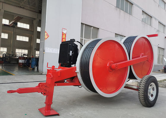 5km / H 40KN 1500mm Roda Mesin Merangkai Kabel Hidrolik Tensioner