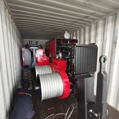 Aerical Stringing 239KW (320hp) Mesin Winch Penarik Kabel Hidrolik 22T